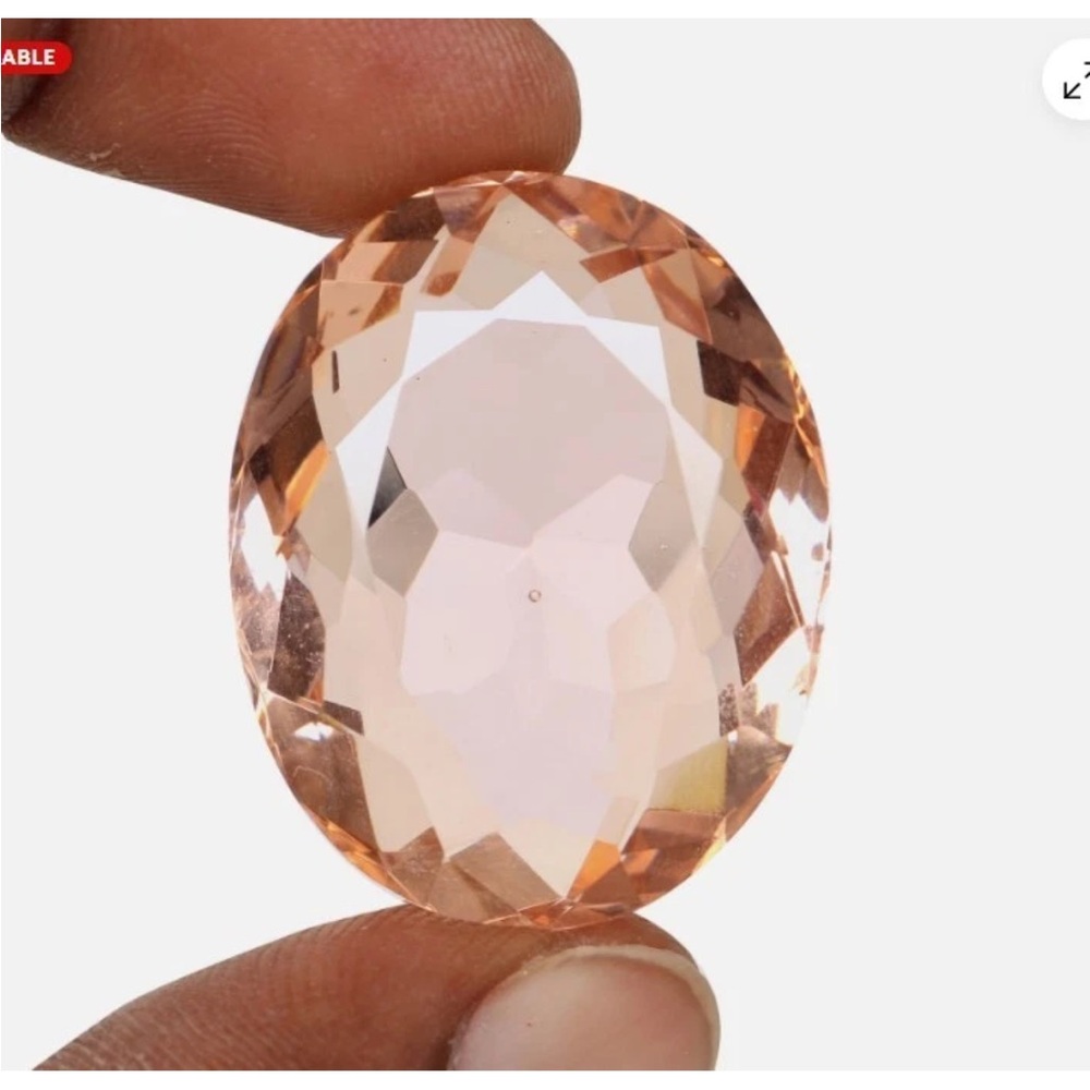 Brazilian Golden Topaz 50. Ct. Faceted Oval Cut Loose Gemstone For Pewent